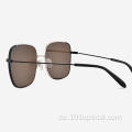 Fashion Square Metall Damensonnenbrille